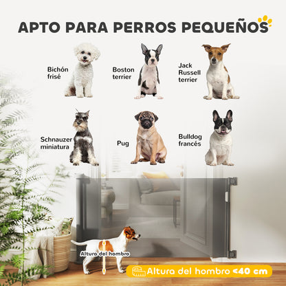 Pawhut Barrera De Seguridad Para Perros Retráctil 0-136 Cm Para Escaleras_3
