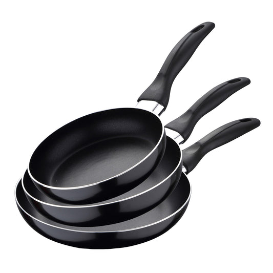 Set 3pc Sartenes (16,20,24cm) Aluminio Prensado Alu, Apto Para Inducción Navy Black_0