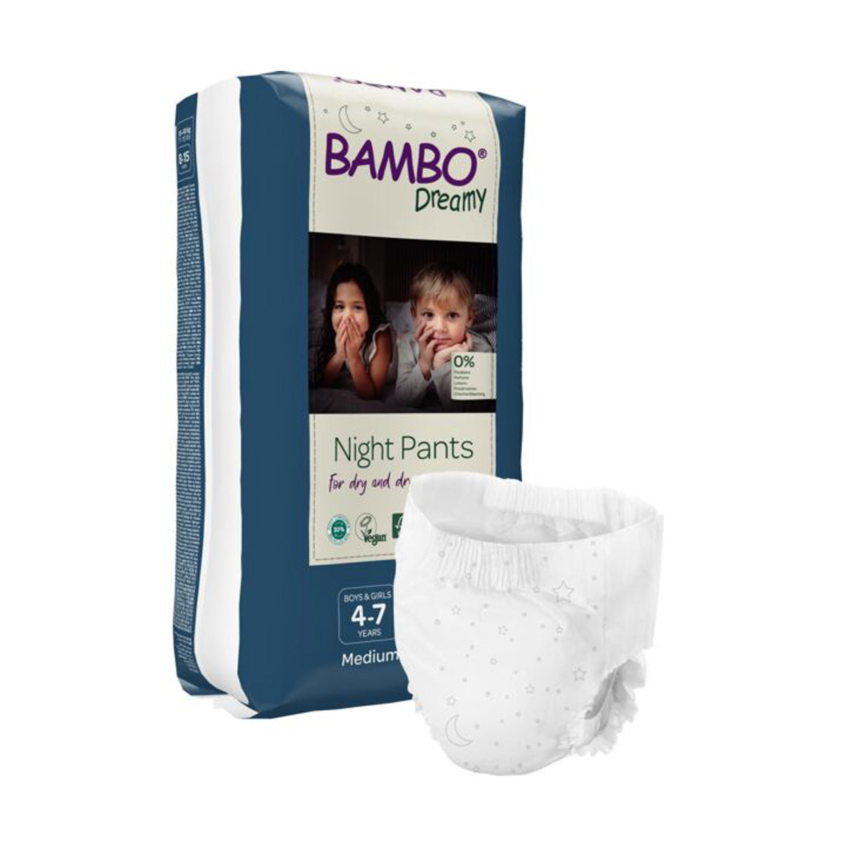 Bambo Dreamy pants para noche M (15-35kg) 10 uds Bambo Nature