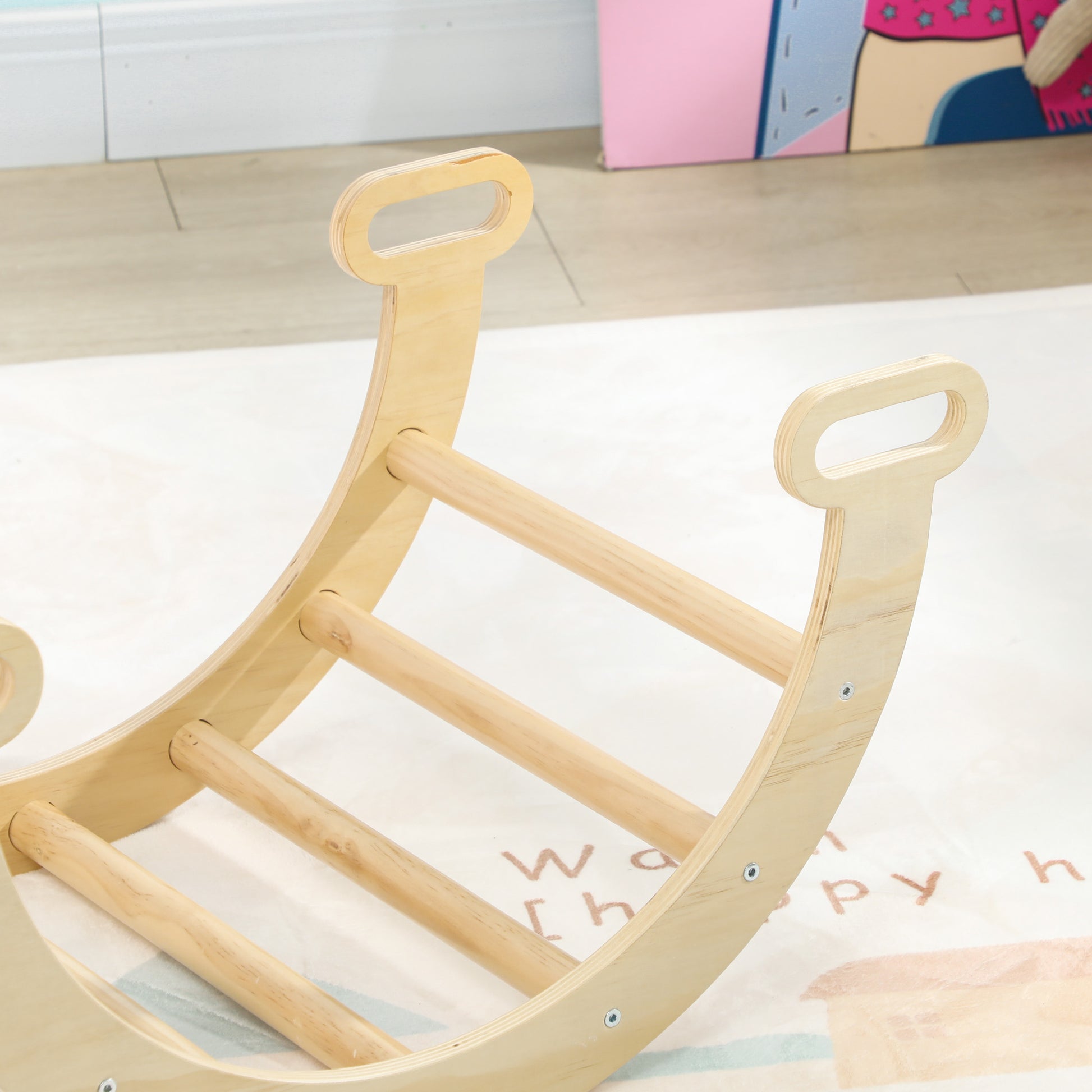 Aiyaplay Escalada Para Niños 2 En 1 Para Niños De 18-48 Meses 68x42x36cm Natural_3