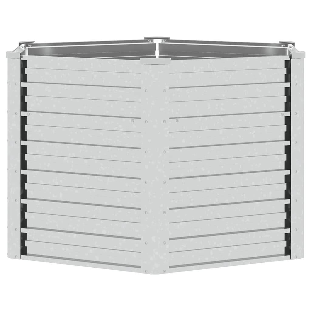 Arriate De Acero Galvanizado Plateado 129x77 Cm_4