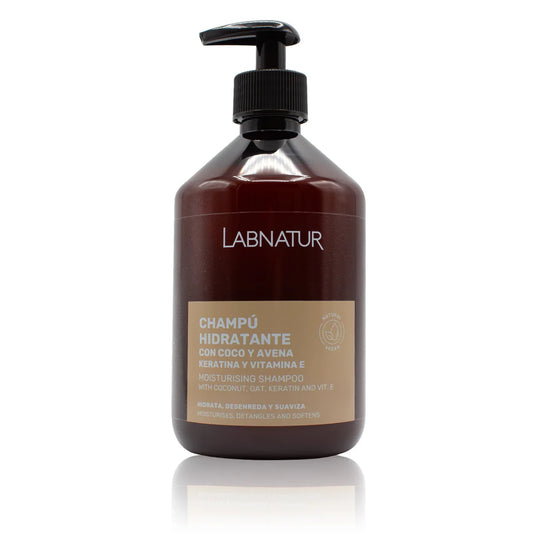 Champú Hidratante de Coco y Avena con Keratina Labnatur 500 ml | Hidrata y Repara | Cabello Seco o Encrespado_0