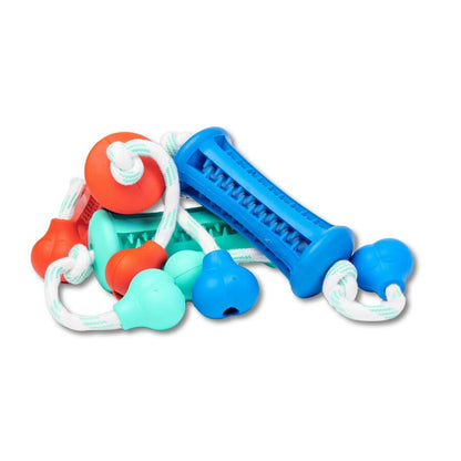 2 Unidades Juguete Mordedor Dental Con Estrías Para Perro. Largo Total 37cm, Ancho Pieza Central 3cm_1
