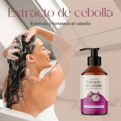 QKnatur - Champú Anticaída Con Extracto Cebolla Roja 250 Ml. Fortalece El Cabello Y Estimular Su Crecimiento_3