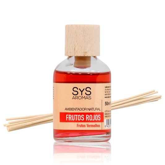 Ambientador Mikado Frutos Rojos SYS Aromas 50 ml | Aroma Afrutado y Dulce | Estimulante_0