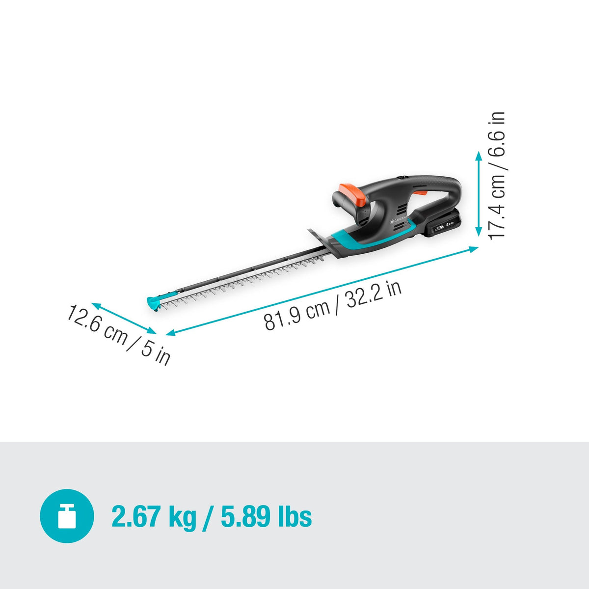 Set cortasetos batería EasyCut 40/18V P4A Gardena