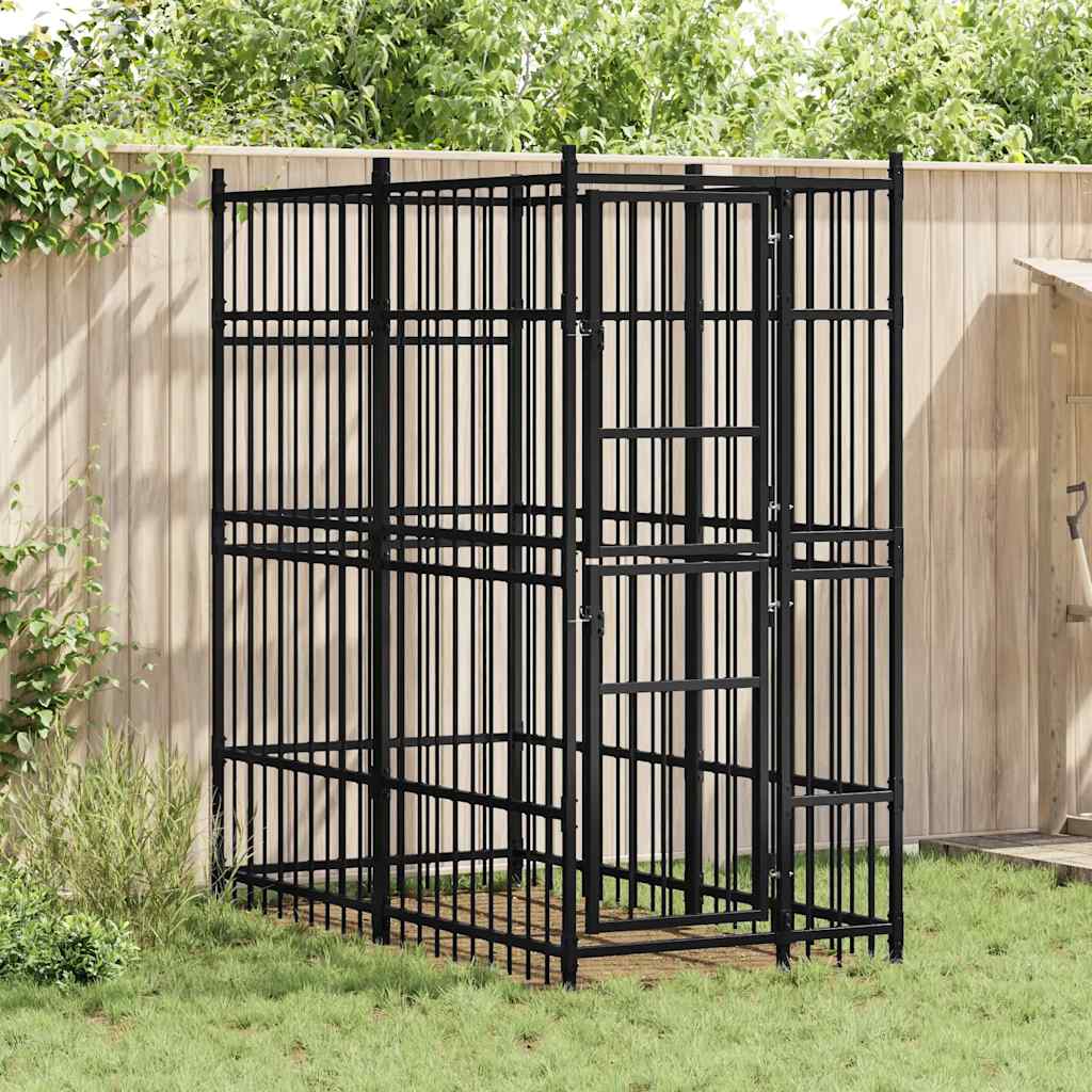 Perrera De Exterior De Acero 1,84 M²_1