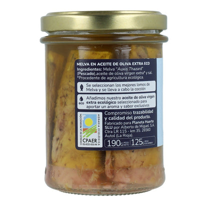 Pack Melva, Caballa, Bonito y Sardinas en aceite de oliva virgen ECO, Planeta Huerto