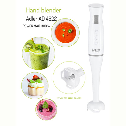 Batidora De Mano Brazo Desmontable, Cuchillas De Corte En Acero Inoxidable Adler Ad4622 300w_1