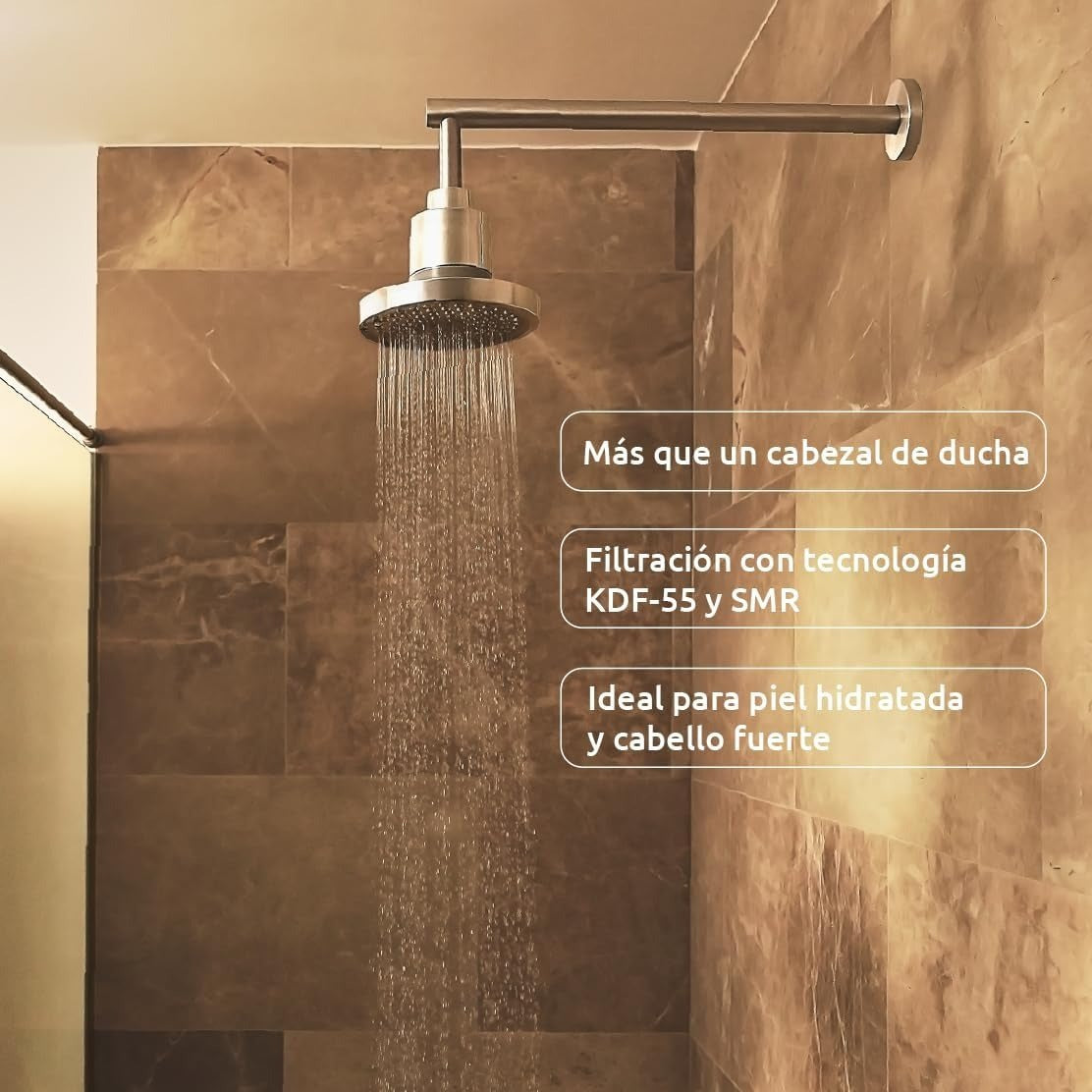 Pack anual Cabezal de ducha con filtro ShowerPro Rain SMR Tappwater (Reacondicionado)