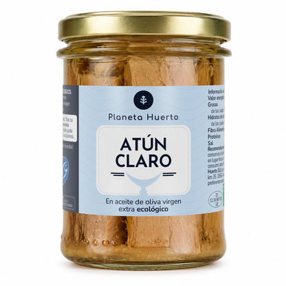 Pack 12x Atún claro MSC en aceite de oliva virgen extra ECO Planeta Huerto 200 g