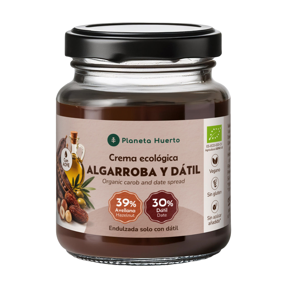 Crema de dátil y algarroba Planeta Huerto 230 g