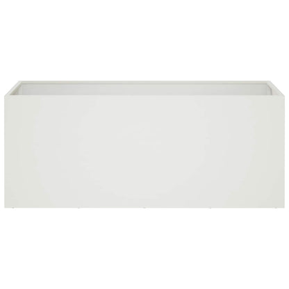 Macetero De Jardín 2 Uds. Blanco 80 X 40 X 40 Cm_3