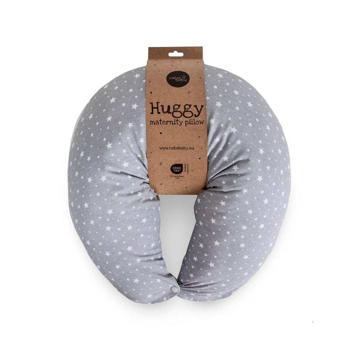 Cojín De Lactancia Huggy Basic Grey Stars_3