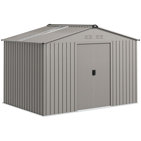 Outsunny Caseta De Jardín Exterior 4,9 M² 277x195x192 Cm Con Puerta Corredera_0