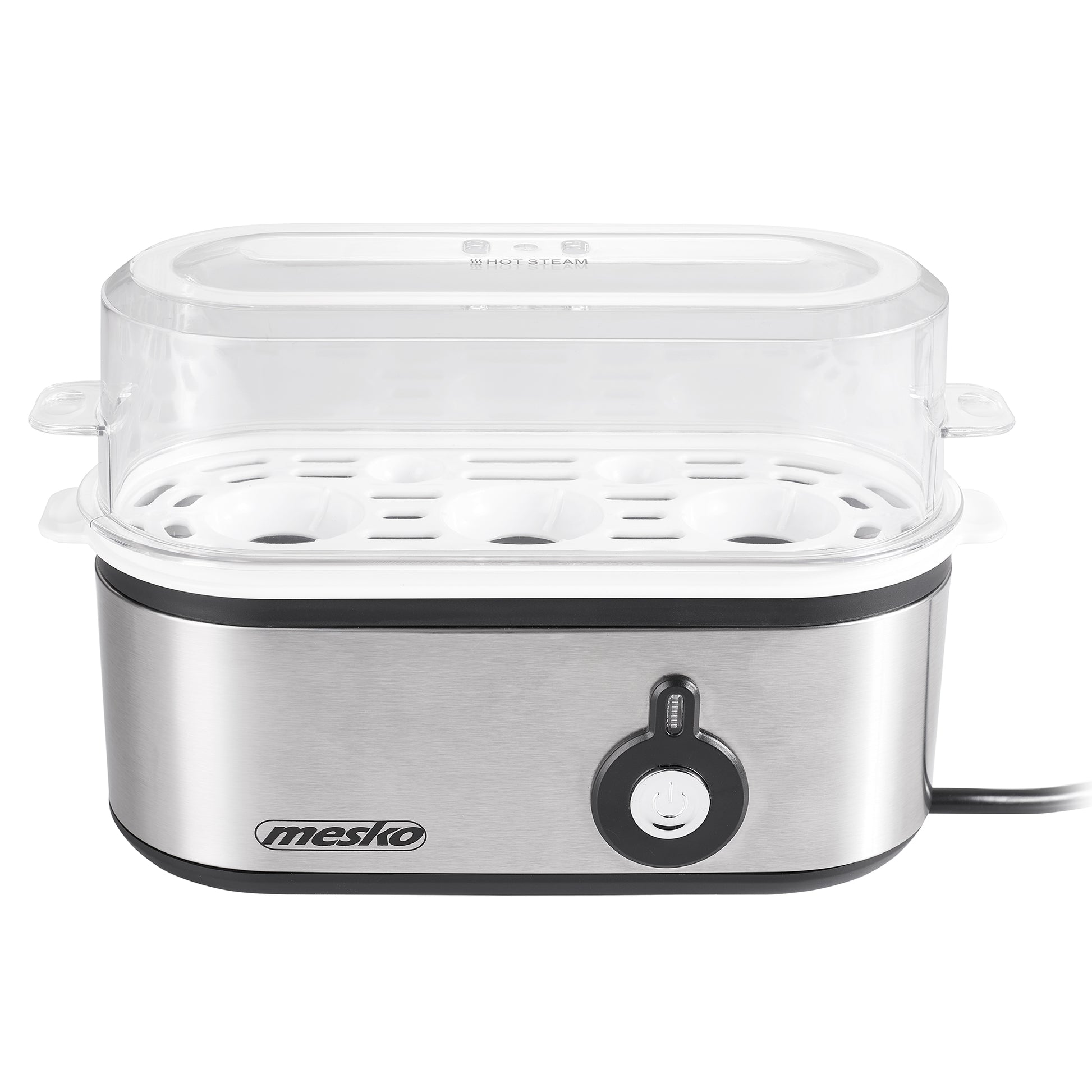 Cuece Huevos Eléctrico, 3 Huevos Cocidos, Ajuste Eléctronico Cocción, Soporte Extraíble, Sin Bpa Mesko Ms4485 Plata_4