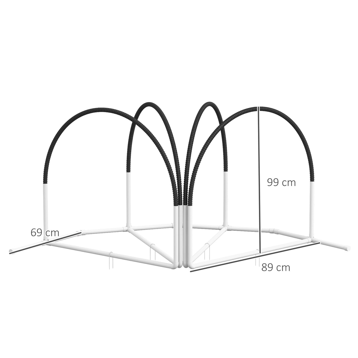 Pawhut Set De Entrenamiento De Agilidad Para Perros De 4 Piezas 89x69x99cm Negro_2