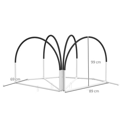 Pawhut Set De Entrenamiento De Agilidad Para Perros De 4 Piezas 89x69x99cm Negro_2