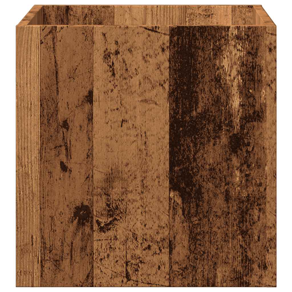 Jardinera De Madera Contrachapada Madera Vieja 40x40x40 Cm_3