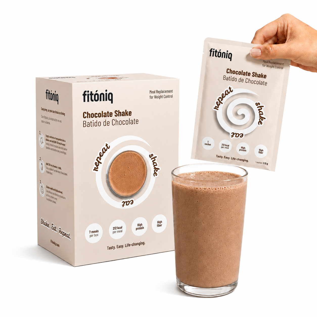 Batido Sabor Chocolate Fitóniq, 7 sobres_1