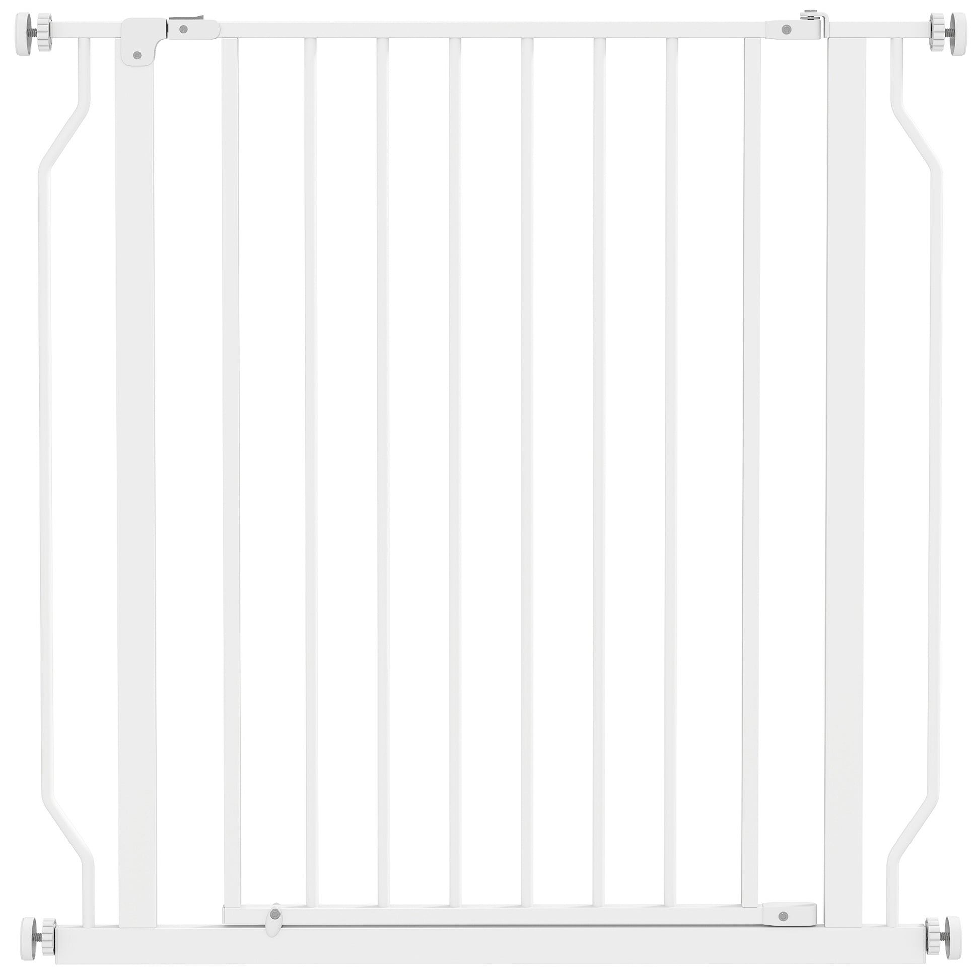 Pawhut Barrera De Seguridad Para Puertas Y Escaleras 75-85x76 Cm Blanco_0