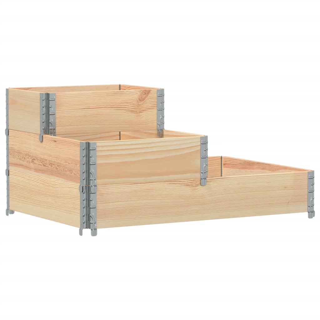 Arriate Elevado De 3 Niveles Madera Maciza De Pino 120x80 Cm_0