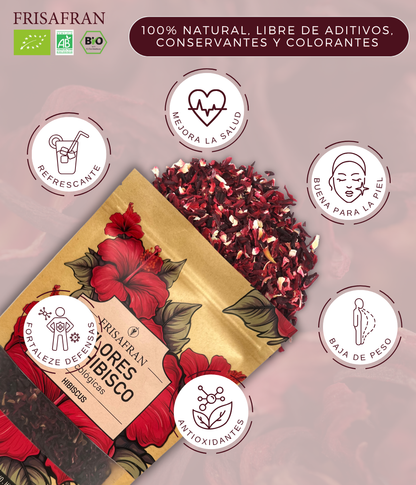 Infusión De Hibisco A Granel Ecológica | Frisafran 100 G_1