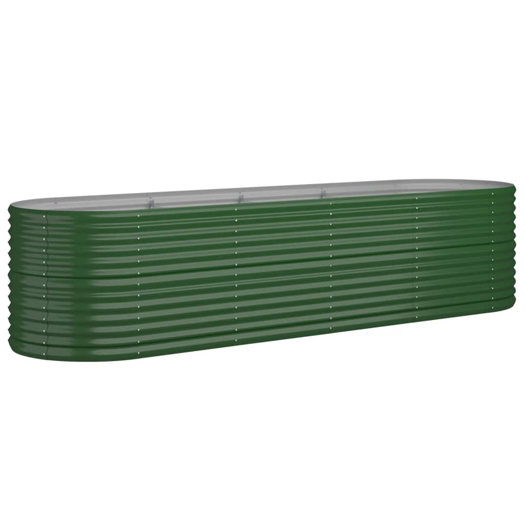 Jardinera Arriate Acero Galvanizado Verde 296x80x68 Cm_0