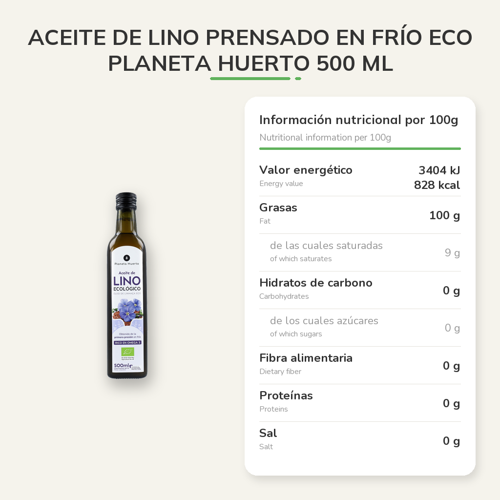 Información nutricional