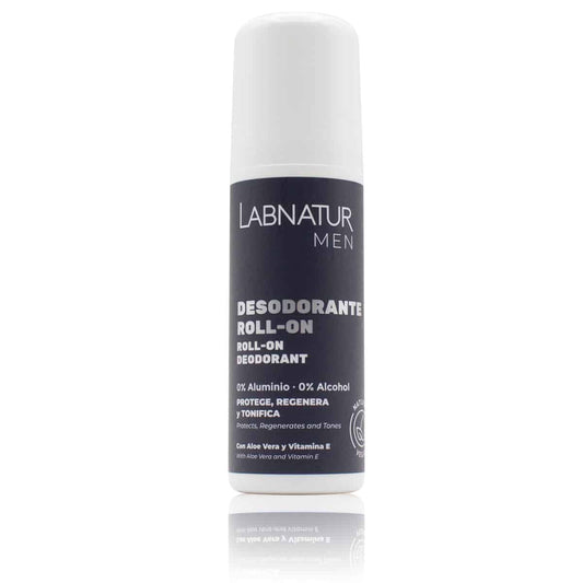 Desodorante Roll-On para Hombre Labnatur 75 ml | Aloe Vera y Vitamina E | Control del Mal Olor | Piel Sensible | Vegano_0