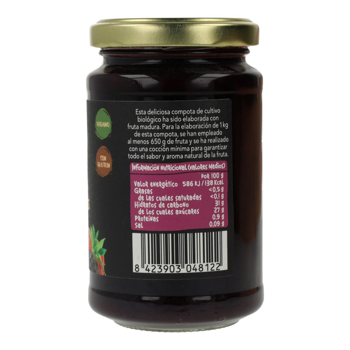 Compota de Frutos Rojos BIO Biocop 265 g