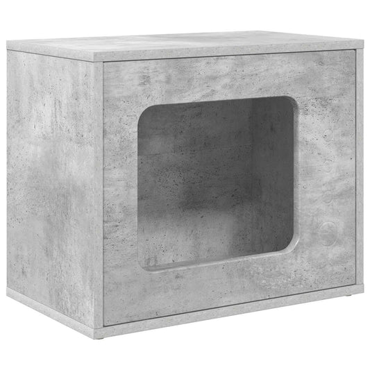 Casa Para Gatos Concreto 51 X 30 X 42,5 Cm Madera De Ingeniería_0