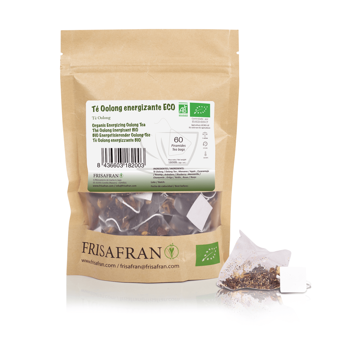 Té Oolong Ecológico | Pirámides | Calidad | Frisafran 30 Uds_1