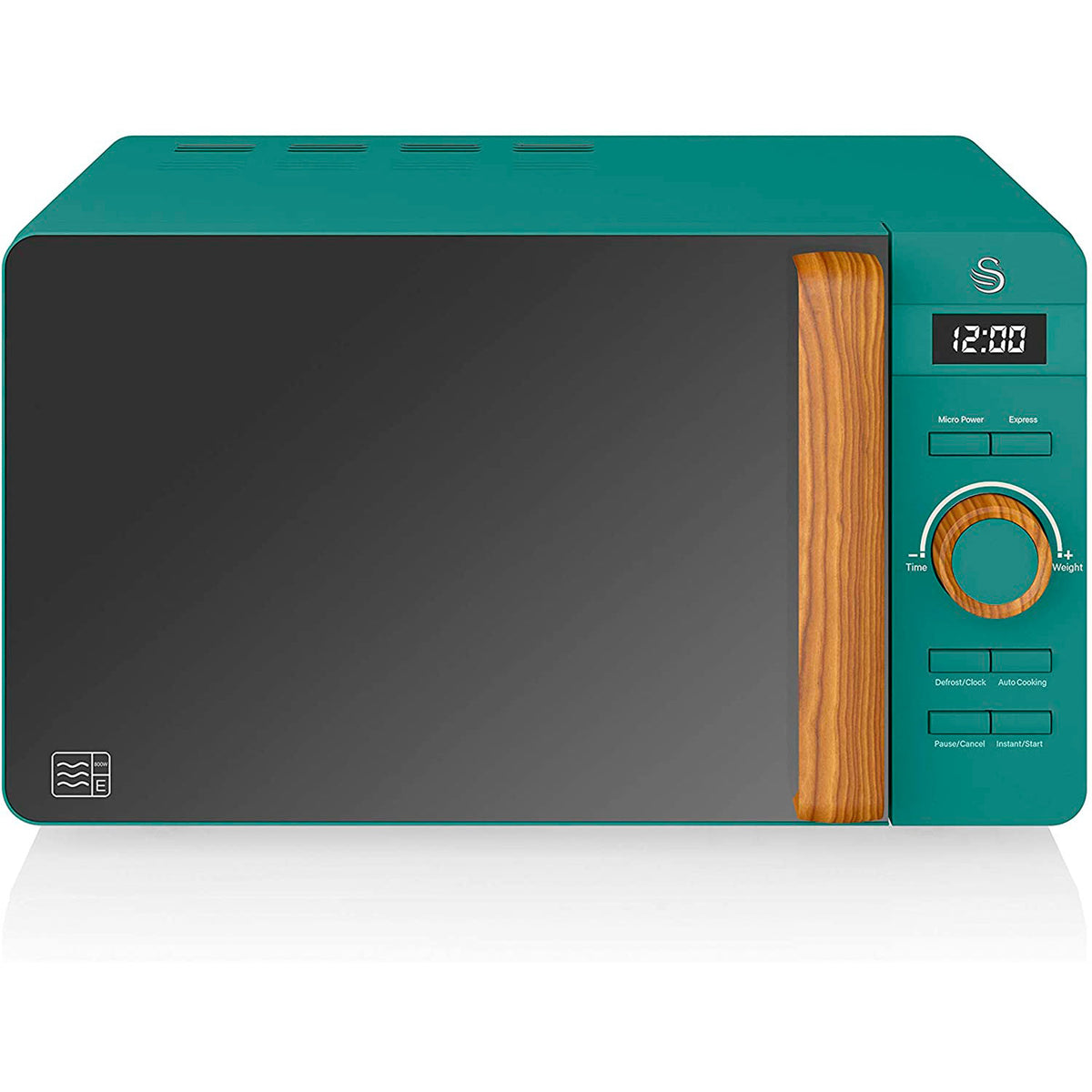 Swan Nordic Set Desayuno, Hervidor Agua 1,7l, Tostadora 2 Rebanadas, Microondas 20l Digital, Strp1060greneu, Verde_5