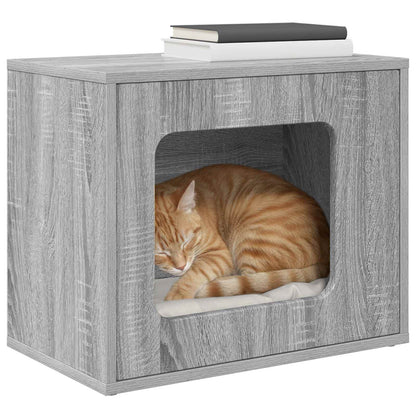 Casa Para Gatos Gris Sonoma 51 X 30 X 42,5 Cm_2