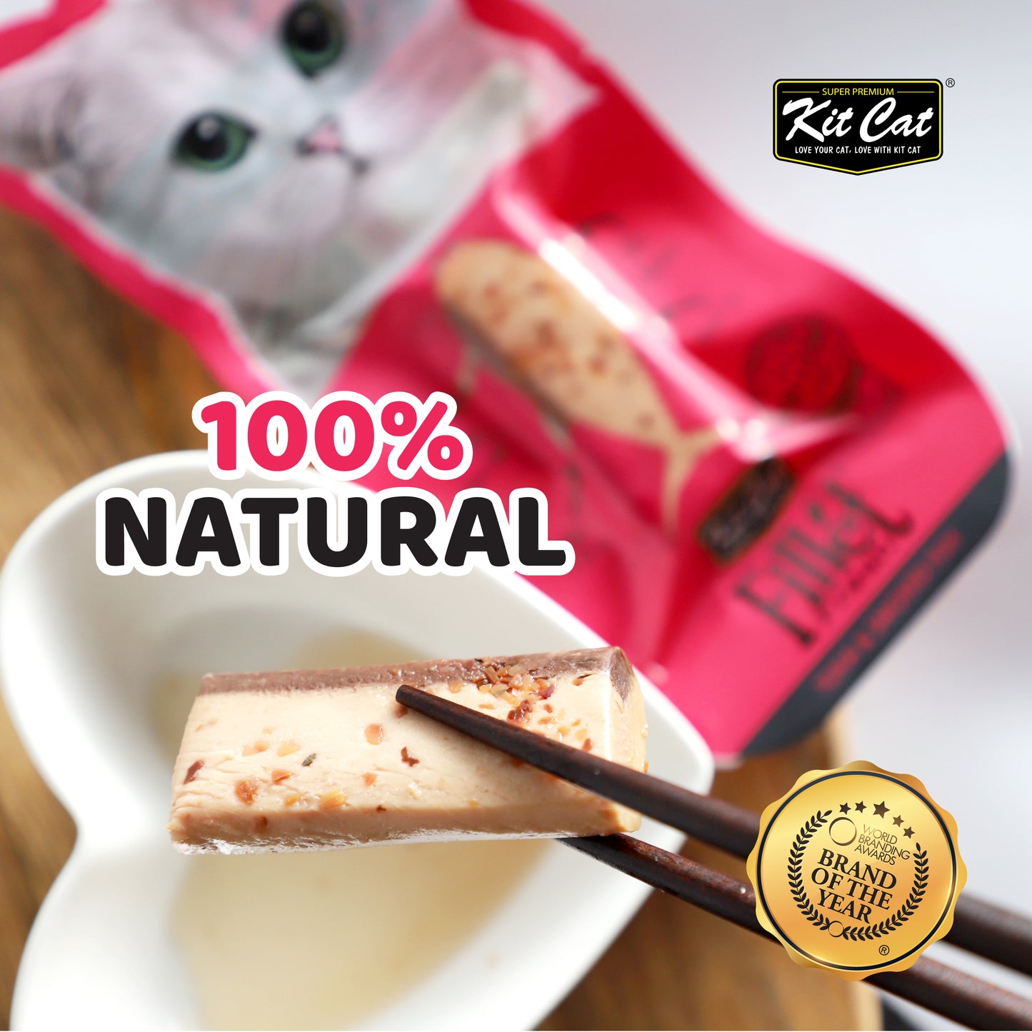 Kit Cat FilletFresh - Pack Degustación 18 ud Snack natural para gatos