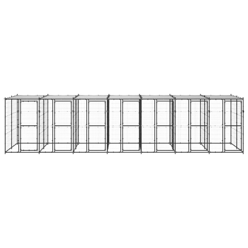 Perrera De Exterior De Acero Con Techo 16,94 M²_0