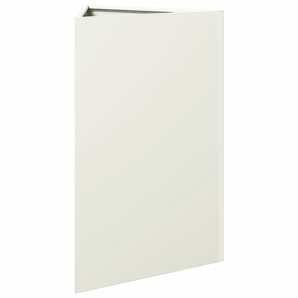Jardineras Triangulares 2 Uds Acero Blanco 50x43x75 Cm_5