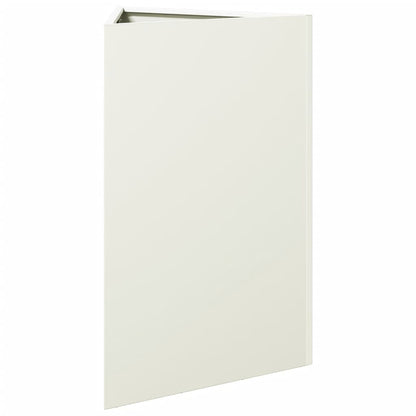 Jardineras Triangulares 2 Uds Acero Blanco 50x43x75 Cm_5