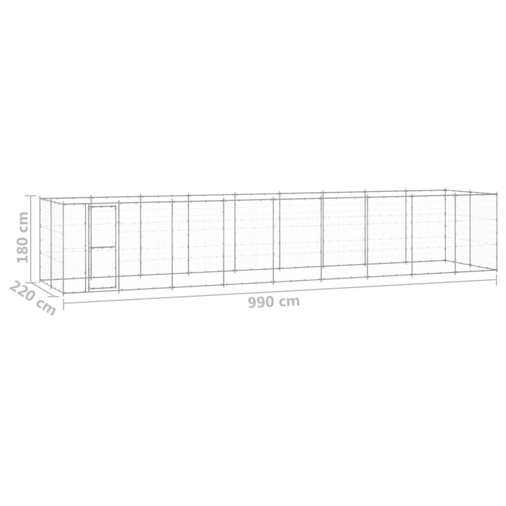 Perrera De Exterior De Acero Galvanizado 21,78 M²_5