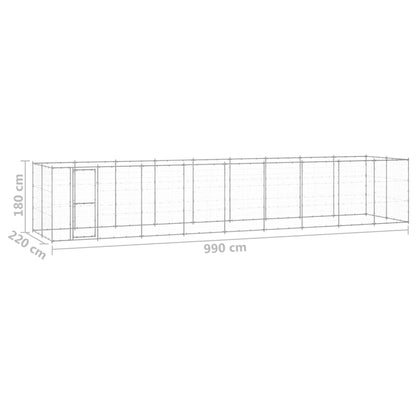 Perrera De Exterior De Acero Galvanizado 21,78 M²_5