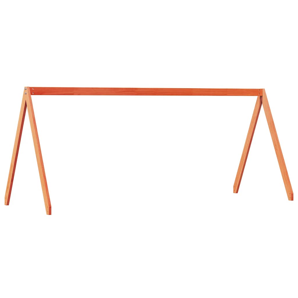 Techo De Cama Infantil Madera Maciza Pino Marrón 209x95,5x88 Cm_0