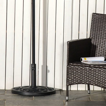 Base De Sombrilla Semicircular Peso 9 Kg Outsunny 50x32x32 Cm Negro_3