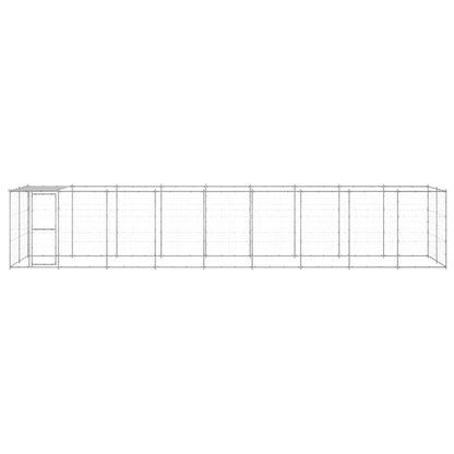 Perrera De Exterior De Acero Galvanizado Con Techo 21,78 M²_3