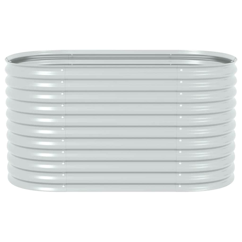 Arriate De Acero Galvanizado Plateado 160x80x81 Cm_3