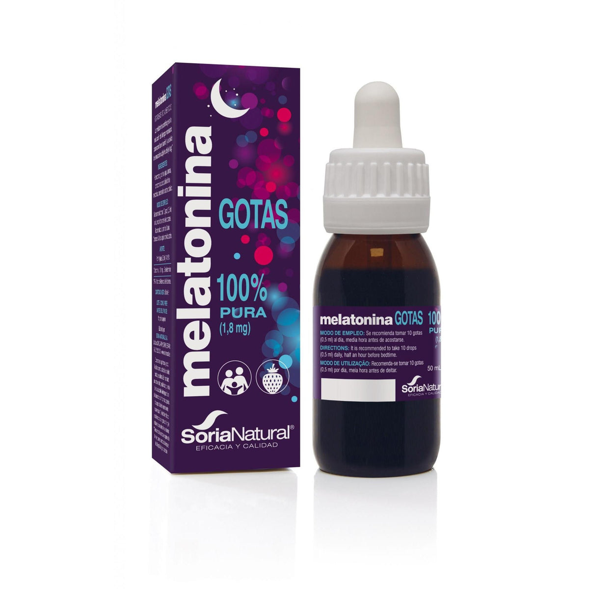 Melatonina en Gotas 100% Pura Soria Natural 50 ml