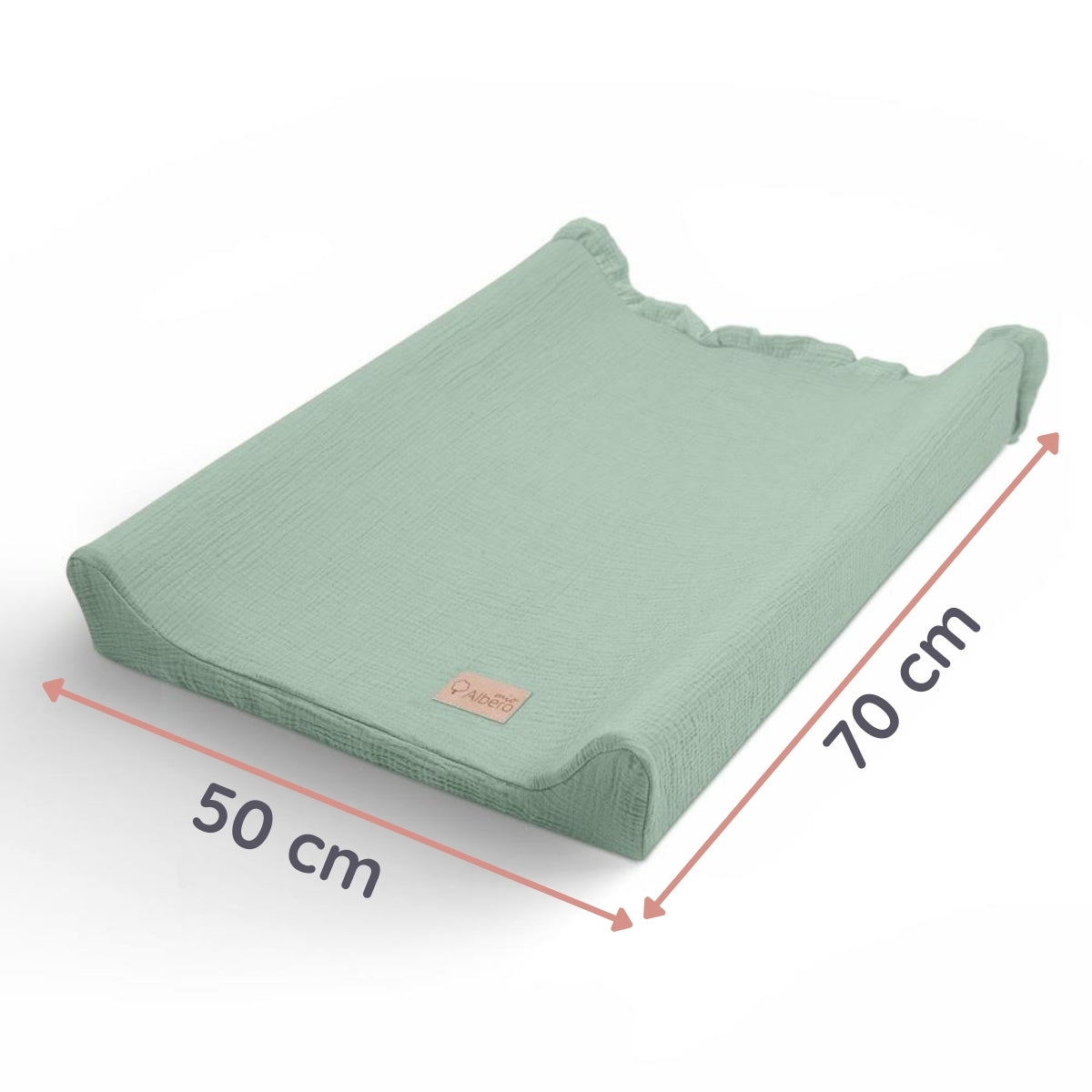 Funda De Cambiador Muselia Algodón 100% Cotton Color Salvia_2
