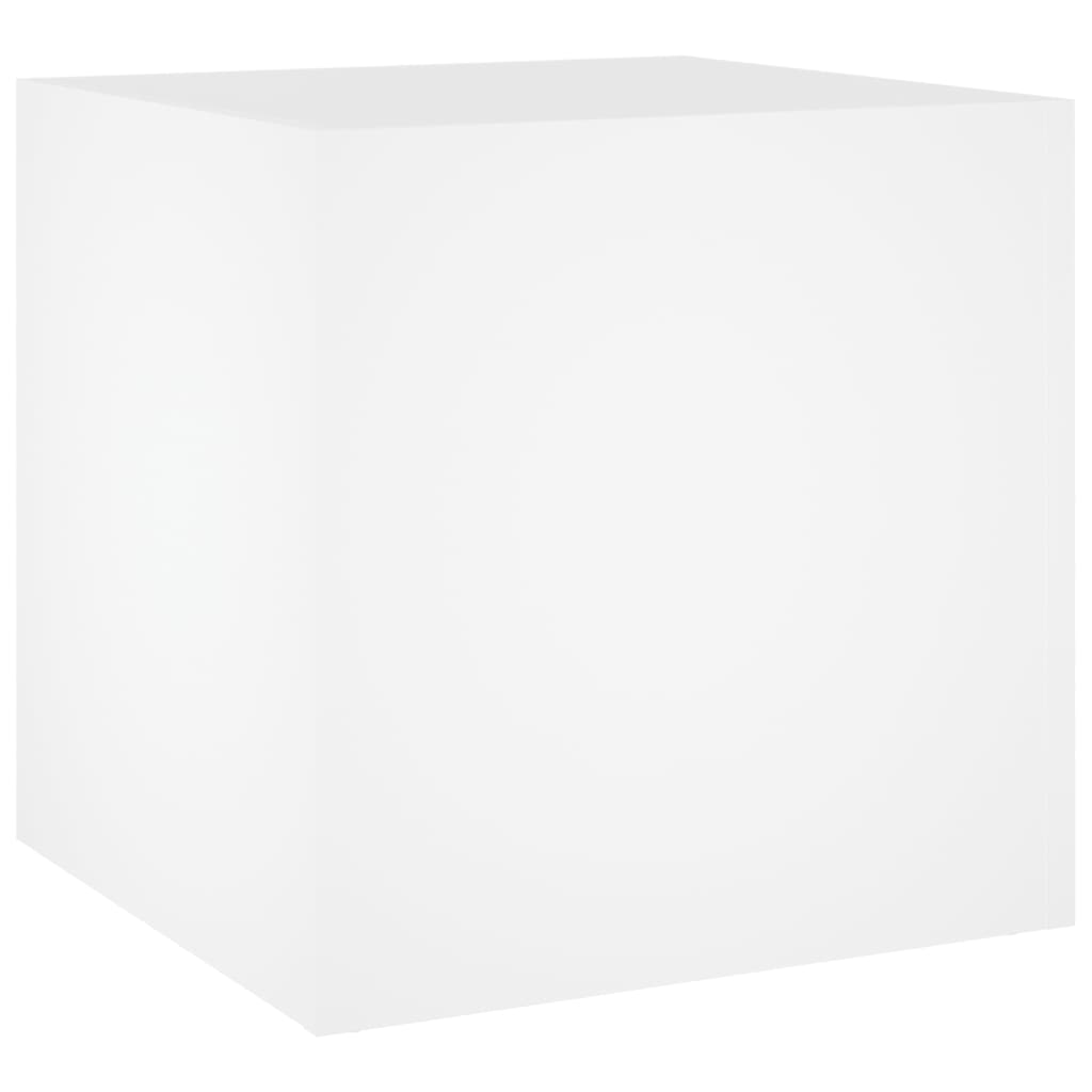 Jardinera Blanca 40x40x40 Cm De Madera De Ingeniería_0