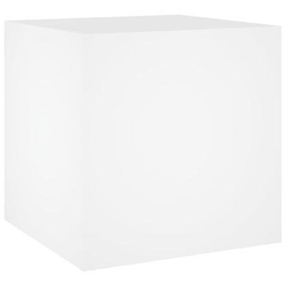 Jardinera Blanca 40x40x40 Cm De Madera De Ingeniería_0
