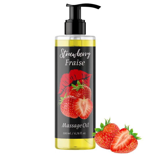 QKnatur - Aceite De Masaje Con Fragancia Fresa - 200 Ml - Para Masajes Corporales Relajantes - Hidratación Y Nutrición_0